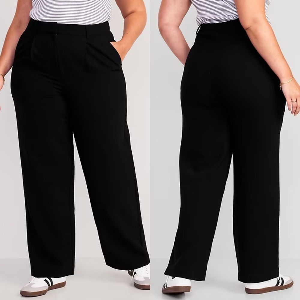Old Navy Women's Black Wide-Leg Trousers
